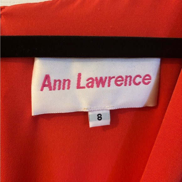 Ann Lawrence Vintage Red and Multicolor Long Sleeve Party Dress Size 8 - Picture 2 of 12